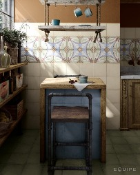 ArtNouveau_CypressGreen_SkyBlue_Biscuit_VienaColor_Kitchen