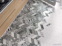Chevron. Patchwork B&W
